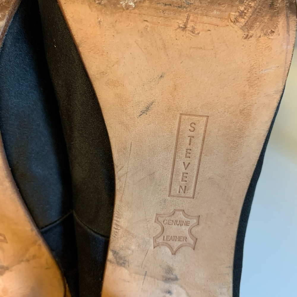 Steven by Steve Madden | satin+cork peep toe |sz 8 - Picture 11 of 15